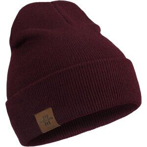 Men and Women Maroon Acrylic Stretchy Daily Knit Warm Winter Beanie Hats
